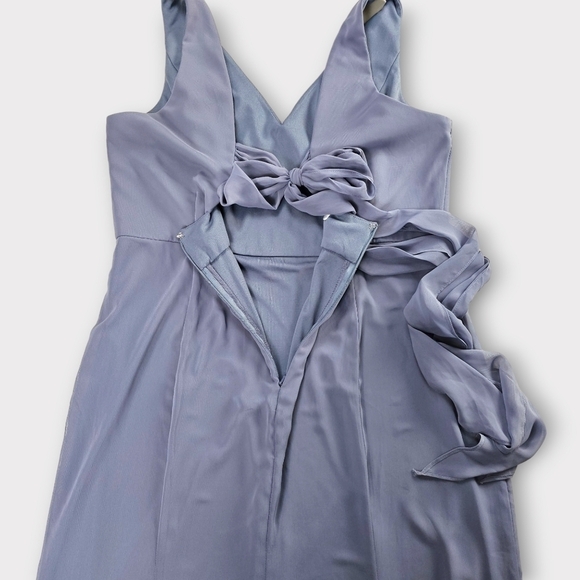 Dessy Social Bridesmaids Trumpet Gown Silverstone - Picture 9 of 11